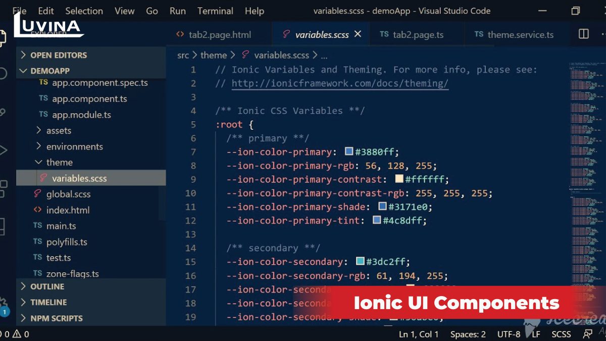 UI Components in Ionic app development