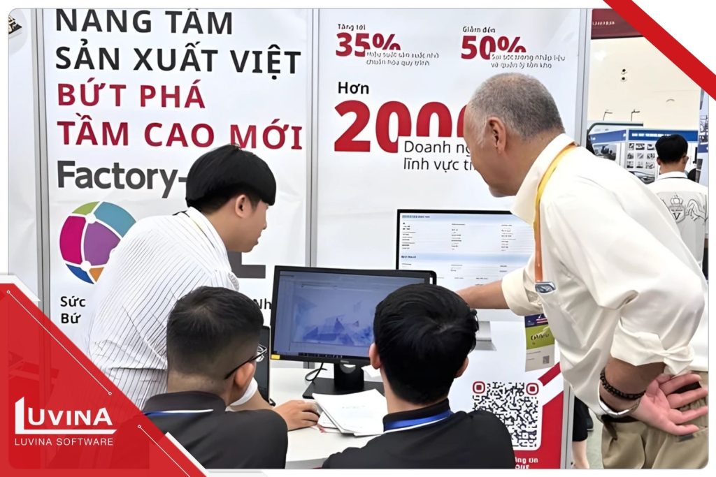 【展示会レポート】FBCアセアン2025 に出展いたしました 3 fbc asean 2025 luvina software booth factory one gl demo