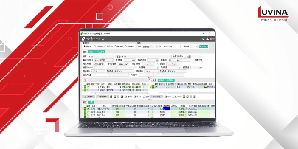 example of mcframe dashboard