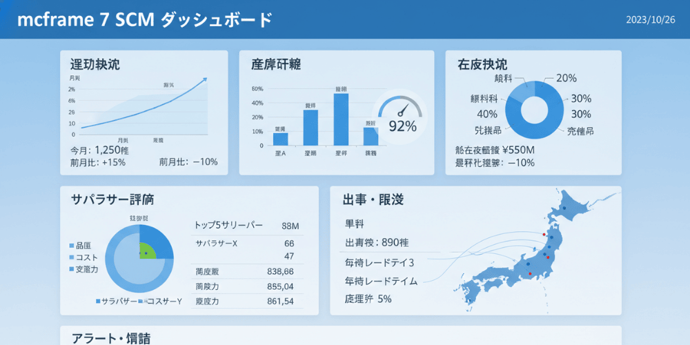 【失敗しない】製造業向けERPおすすめ比較8選!メリットと選び方も解説 4 mcframe 7 dashboard