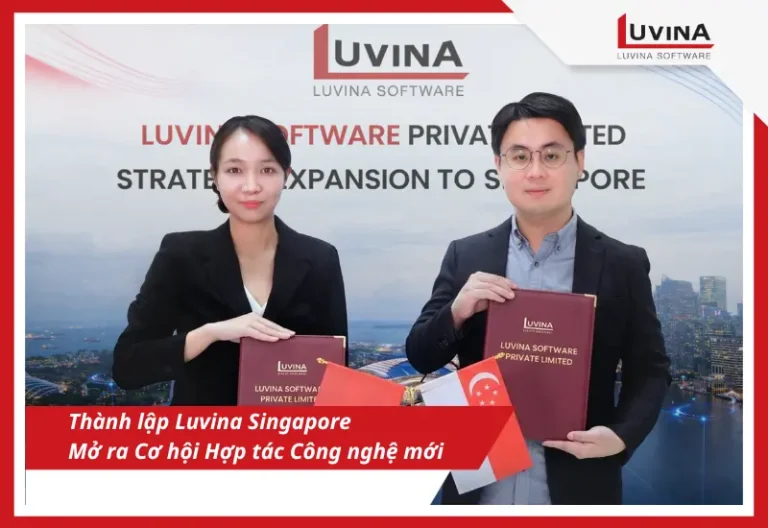 Đại diện Luvina công bố thành lập Luvina Singapore sau lễ ký kết hợp tác
