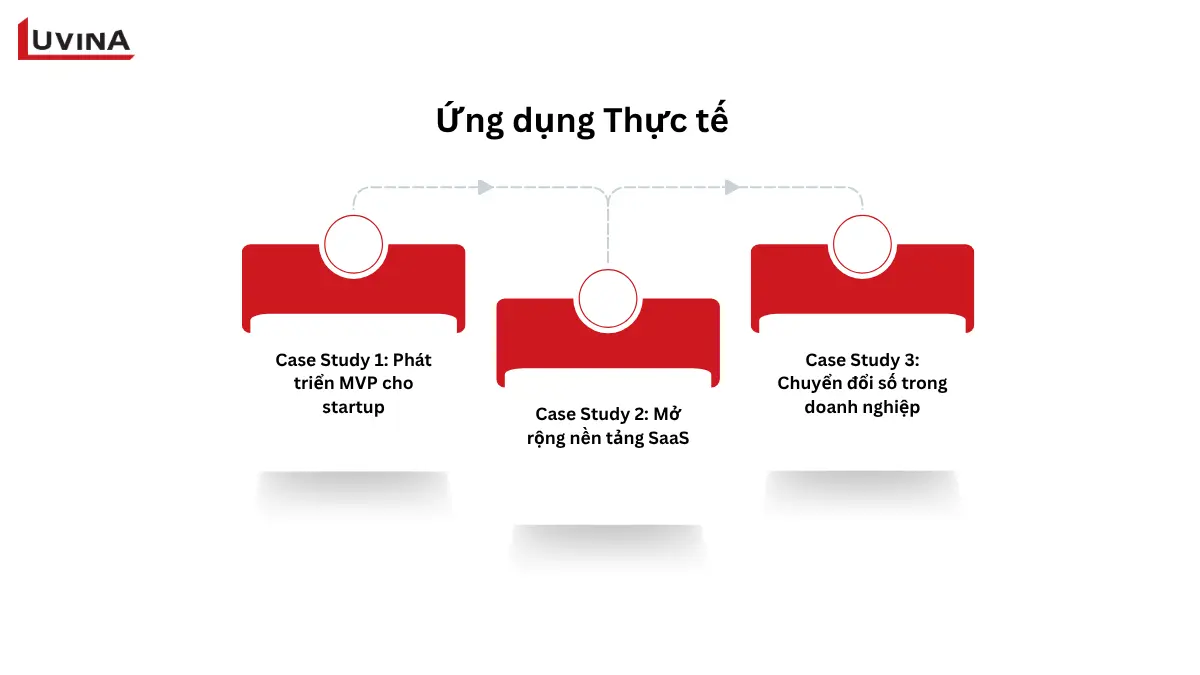 biểu đồ dự án thực tế hỗ trợ phân biệt giữa software development và software engineering dựa trên quy mô doanh nghiệp.