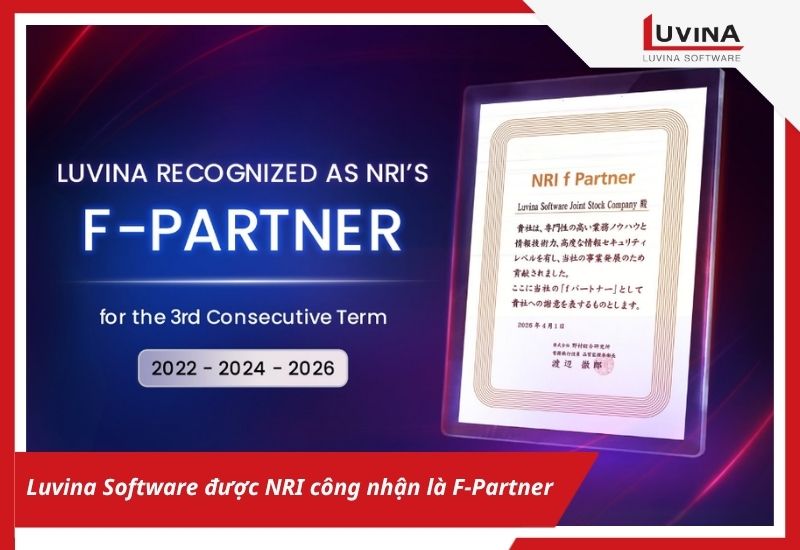 Luvina Software được NRI công nhận là F-Partner 5 năm liên tiếp