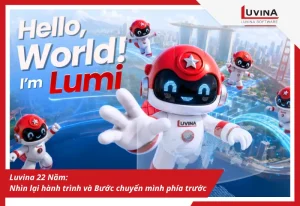 welcome lumi gap go mascot moi cua luvina software
