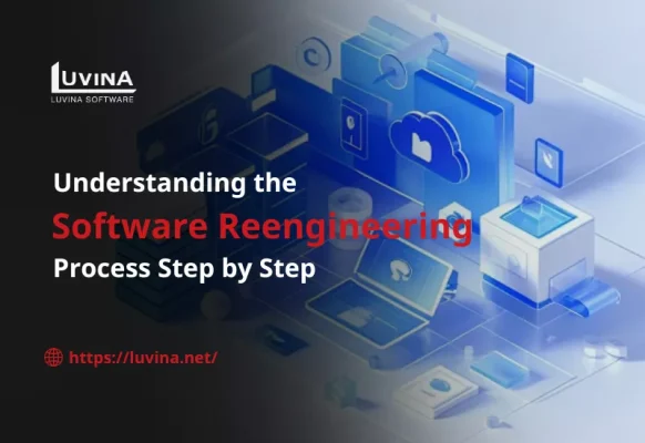 3D isometric illustration representing the comprehensive software reengineering process.
