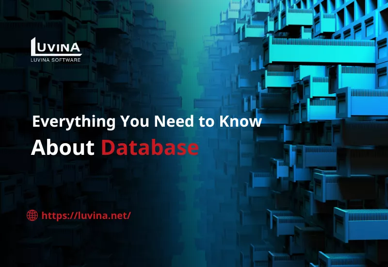 Futuristic digital data storage blocks illustrating the concept of what is a database.