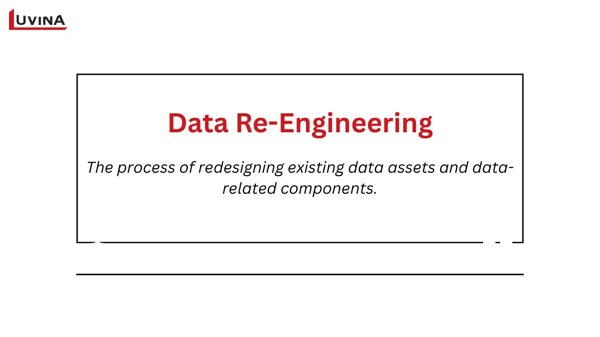 Definition card explaining the concept of data re-engineering in software engineering.