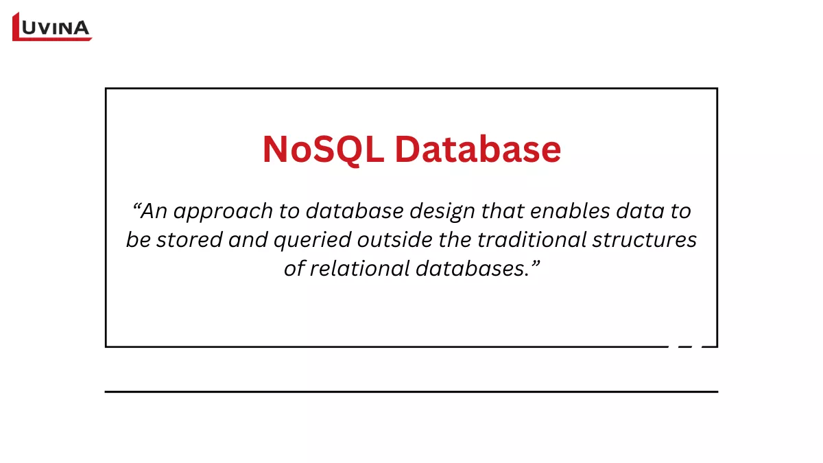 Definition of NoSQL database for unstructured data storage.