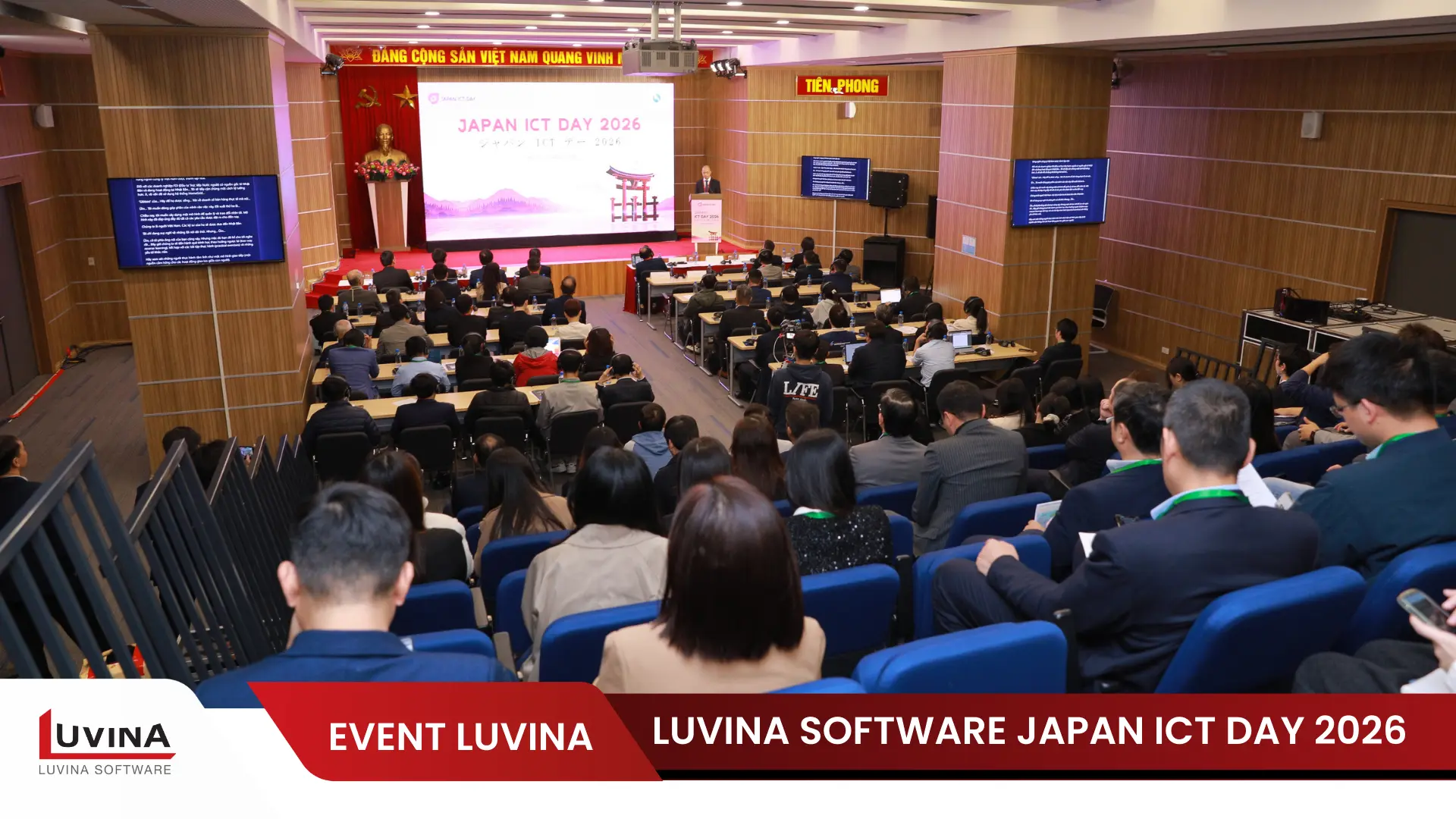 Japan ICT Day 2026 opening ceremony stage in Hanoi.