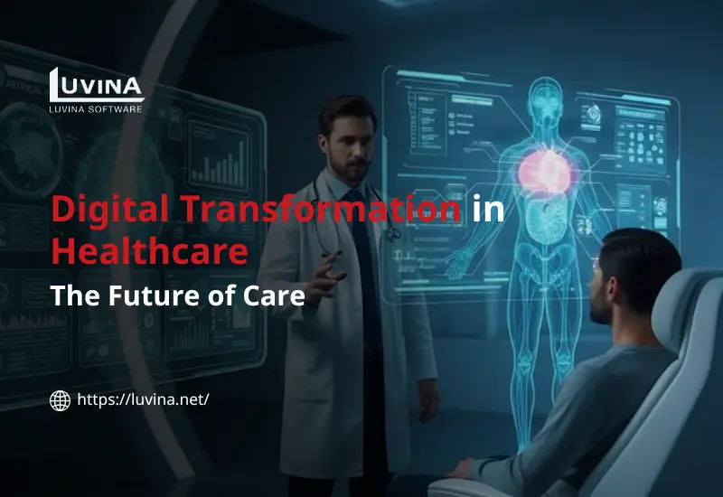 Digital transformation in healthcare with AI-powered medical analysis and digital patient data visualization
