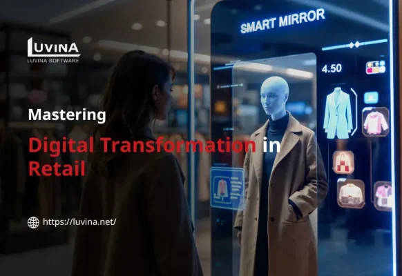 Digital transformation in retail with smart mirror technology enhancing personalized shopping experience