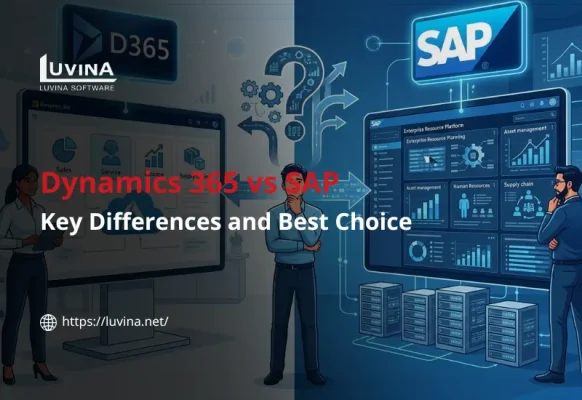 A visual comparison of Dynamics 365 vs SAP to help businesses determine the best choice.