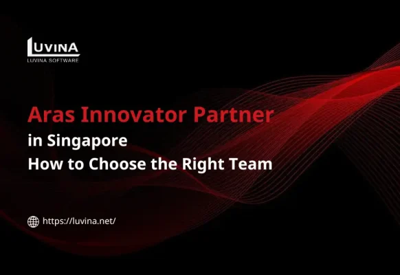 A featured banner illustrating how to select a reliable Aras Innovator partner in Singapore.