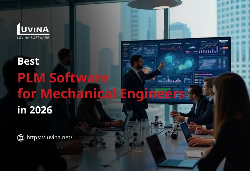 Featured header banner presenting the best plm software for mechanical engineering in 2026.