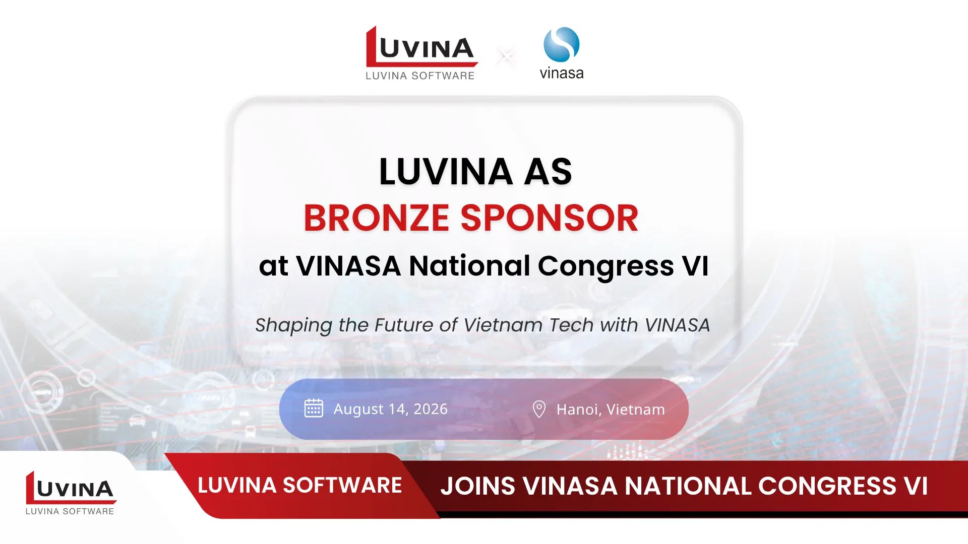 Luvina Software: Proud Bronze Sponsor of the 6th VINASA National Congress (2026 – 2031)