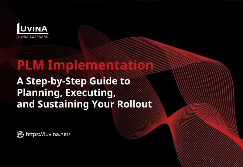Featured header graphic introducing the core stages of successful plm implementation.