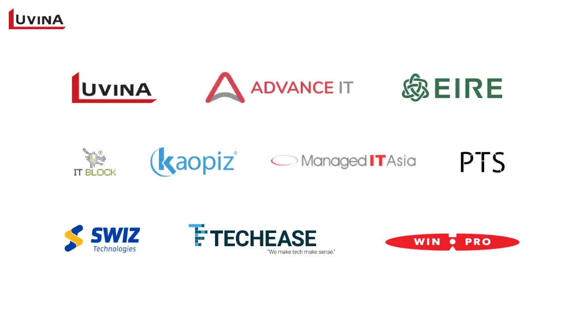 Comparison graphic showcasing ten options for a Managed Service Provider for Small Business in Singapore.