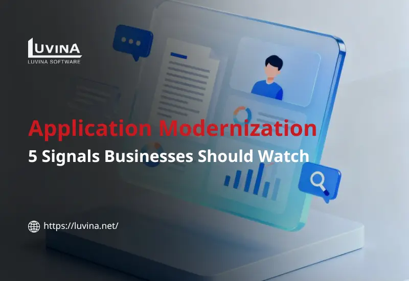 Featured header graphic highlighting five key business signals for application modernization.