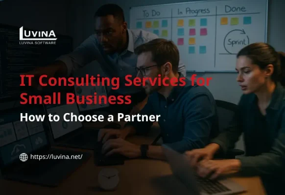 Featured header graphic on selecting reliable IT Consulting Services for Small Business.