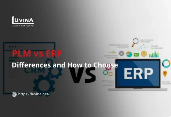 Featured comparison visual highlighting core distinctions between PLM vs ERP systems.