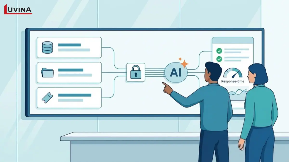 Architectural diagram of a Forward Deployed Engineer integrating AI solutions into customer systems.